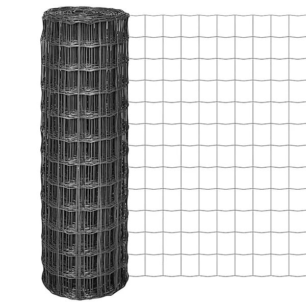 vidaXL Eurozaun Stahl 25 x 1,2 m Grau 142516 günstig online kaufen