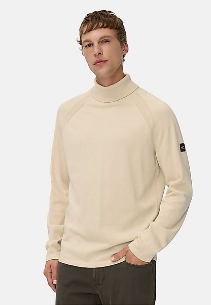 camel active Rollkragenpullover aus reiner Baumwolle Langarm Rollkragen Mit günstig online kaufen