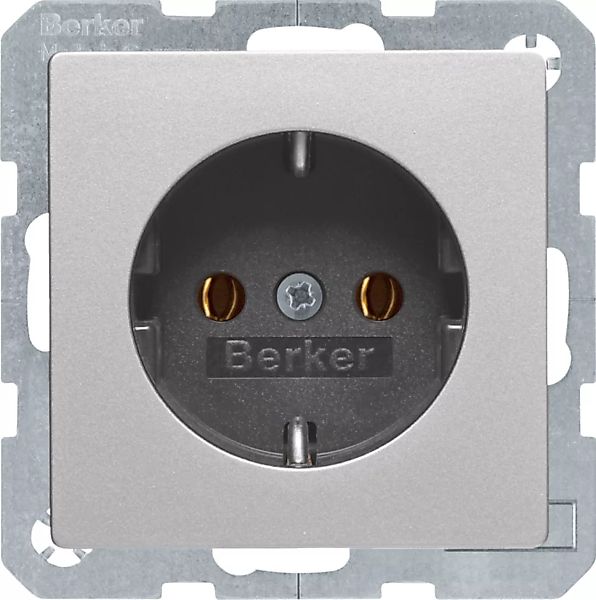 Berker SCHUKO-Steckdose alu/lack 47436084 günstig online kaufen