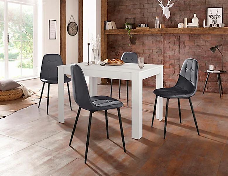 INOSIGN Essgruppe Set, 5 Stk. tlg. mit Esstisch 120 cm breit günstig online kaufen