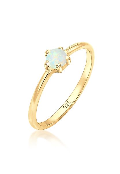 Elli Fingerring Silberring mit synth. Opal günstig online kaufen