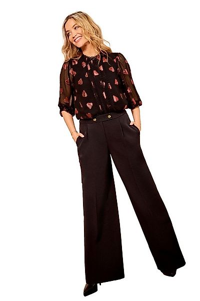 Love & Roses Langarmbluse Love & Roses Langärmlige Jacquard-Bluse (1-tlg) günstig online kaufen