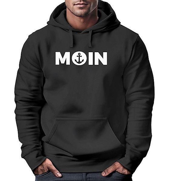 MoonWorks Hoodie Hoodie Herren Moin Herz mit Anker Kapuzen-Pullover Moonwor günstig online kaufen
