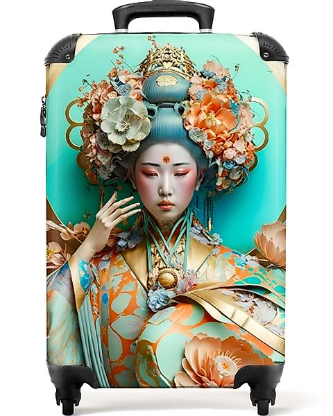 NoBoringSuitcases.com© Hartschalen-Trolley Frau - Kimono - günstig online kaufen