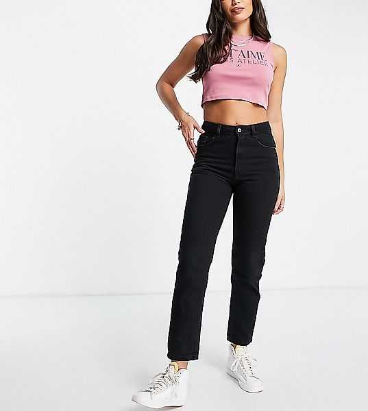 Pimkie Tall – Mom-Jeans aus recyceltem Material in Schwarz mit hohem Bund günstig online kaufen