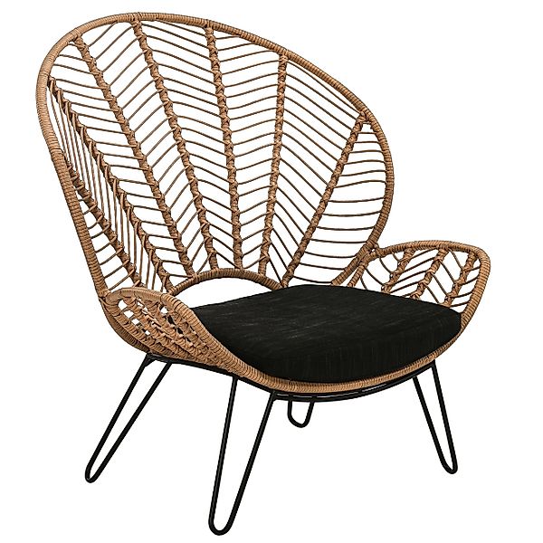 Dehner Gartenstuhl Korbsessel Venezia, 112 x günstig online kaufen