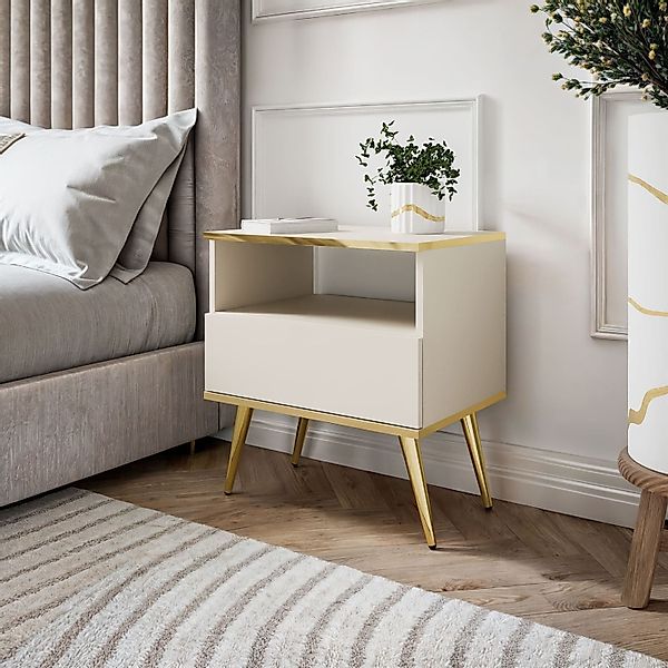 Lookway Nachttisch OXFORD auf goldenen Beinen günstig online kaufen