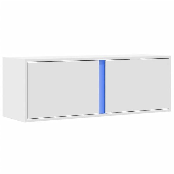 vidaXL TV-Wandschrank mit LED-Beleuchtung Weiß 100x31x35 cm 852264 günstig online kaufen