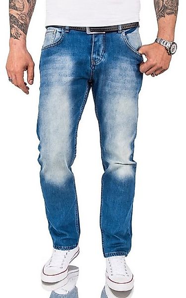 Rock Creek Straight-Jeans Herren Jeans Stonewashed Hellblau RC-3119 günstig online kaufen