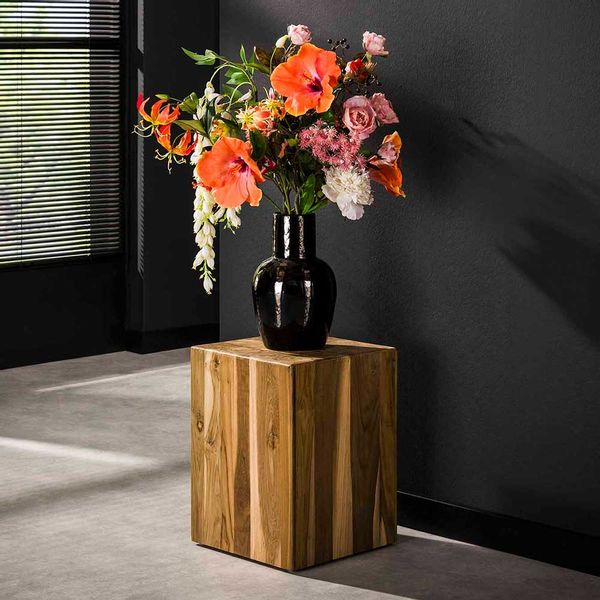 Landhaus Blumensäule aus Teak Massivholz lackiert günstig online kaufen