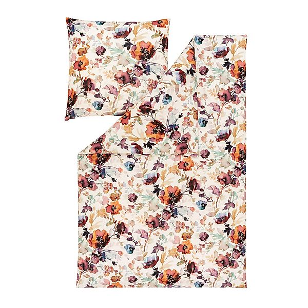 Estella Interlock Jersey Bettwäsche Sanna 6994-985 Blume Creme 135x200 günstig online kaufen