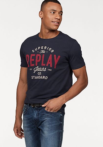 Replay T-Shirt, mit Markendruck günstig online kaufen