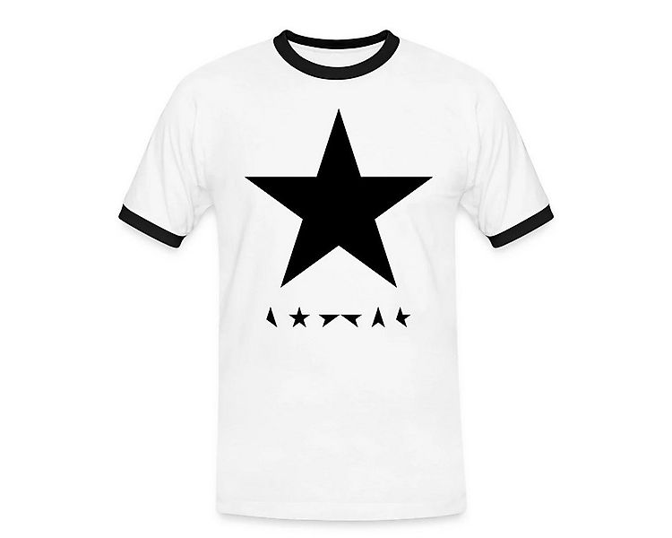 Spreadshirt T-Shirt David Bowie Blackstar Album Cover Männer Kontrast T-Shi günstig online kaufen