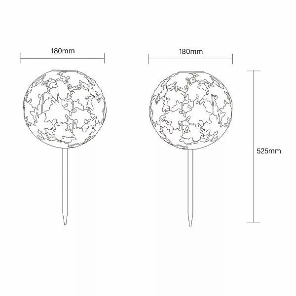 LED-Solar-Erdspießleuchte 36748S, Kugel, silber, Metall günstig online kaufen