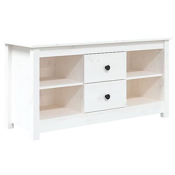 vidaXL TV-Schrank TV-Board Weiß 103x36,5x52 cm Massivholz Kiefer günstig online kaufen
