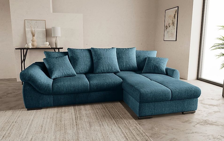 Mr. Couch Ecksofa »Livorno L-Form«, inkl. Hochschläfer-Bettauszug, XL-Bettk günstig online kaufen