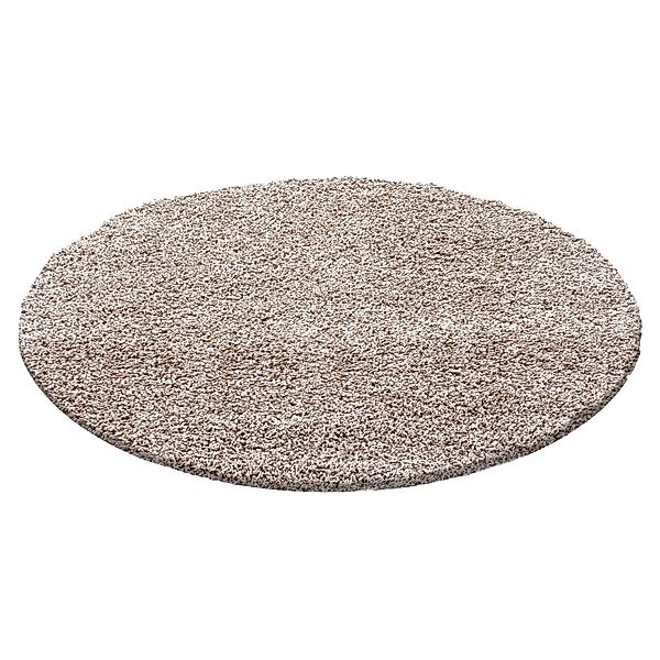 Ayyildiz Hochflorteppich Life 1500 Beige Ø 160 cm günstig online kaufen