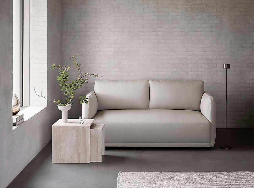 VARU Beistelltisch Set 2-teilig  Naturstein Travertin Beige günstig online kaufen