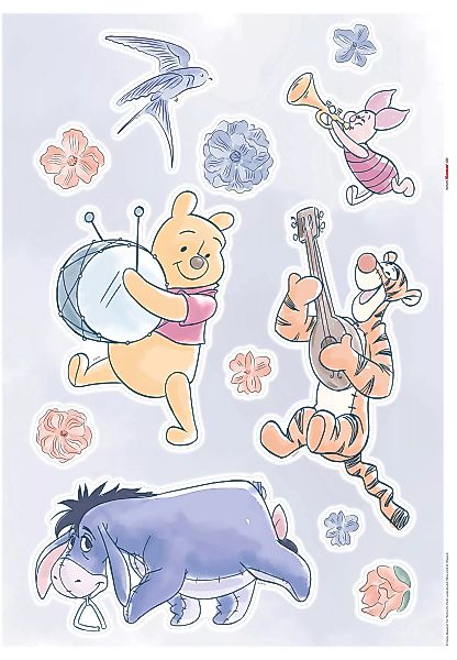 KOMAR Wandtattoo - Winnie the Pooh Flowers & Music  - Größe 50 x 70 cm mehr günstig online kaufen