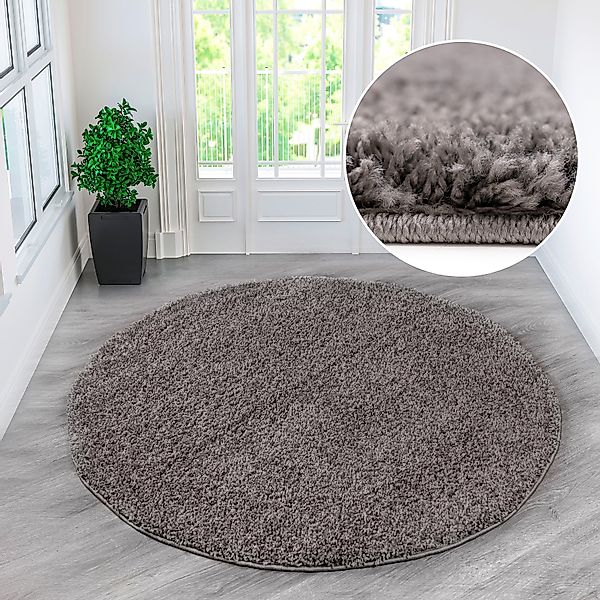 my home Teppich Shaggy 30, rund, günstig online kaufen