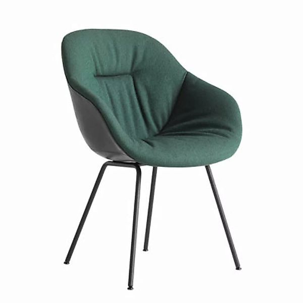 Gepolsterter Sessel About a chair AAC127 Soft Duo leder textil grün / Hohe günstig online kaufen