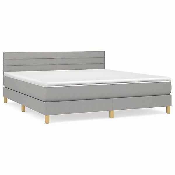 vidaXL Boxspringbett mit Matratze Hellgrau 180x200 cm Stoff1373195 günstig online kaufen