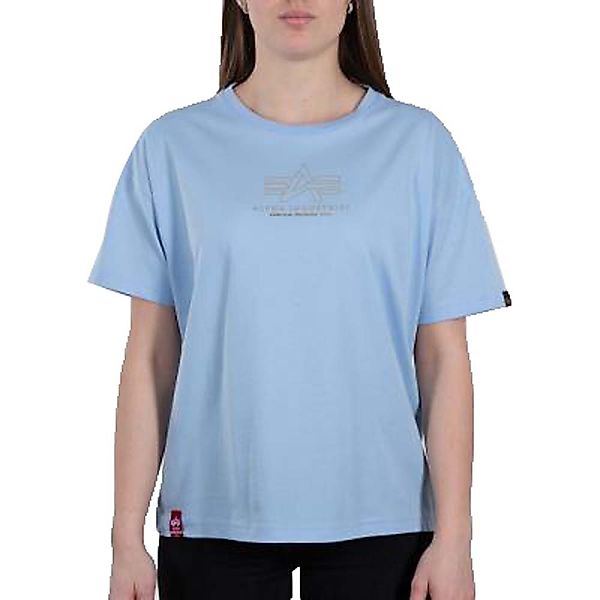 Alpha Industries Basic Cos Ml Foil Print T-shirt S Light Blue günstig online kaufen