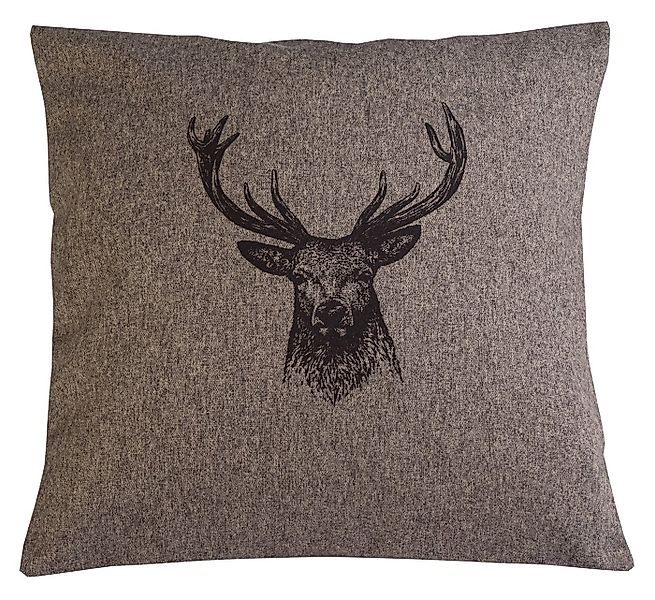 Kissenhülle TROPHY, Braun, Motiv, Kunstfaser, 40 x 40 cm, (1 Stück) günstig online kaufen