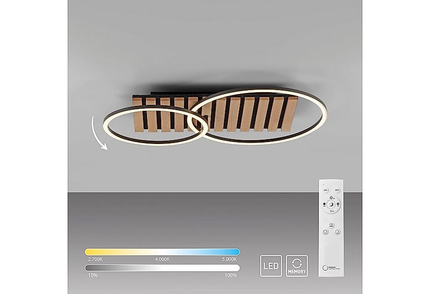 my home Deckenleuchte Unnestad Akustikpaneele, CCT - über Fernbedienung, Di günstig online kaufen