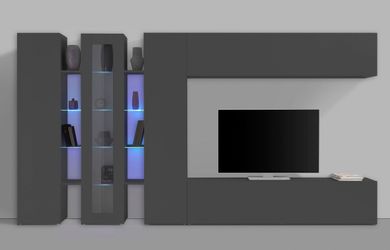 INOSIGN Wohnwand "Maruska" Set, 5 Stk. tlg. Front/ Korpus weiß Hochglanz günstig online kaufen