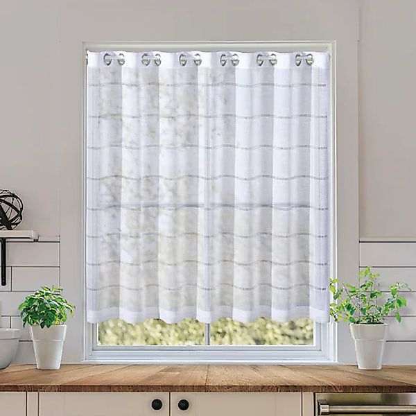 Gerster Scheibengardine »Olga« Ösen 1 Stk. tlg. Halbtransparente Scheibenga günstig online kaufen