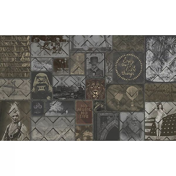 Bricoflor Vintage Tapete in Grau günstig online kaufen