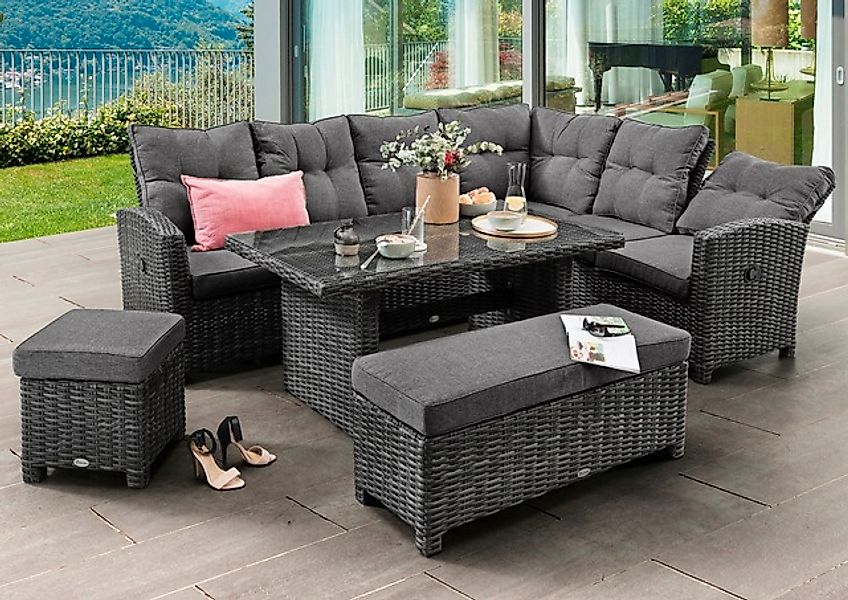Destiny Gartenlounge-Set »SANTA PONSA DE LUXE« 2x Schenkel, 1x Fußhocker, 1 günstig online kaufen