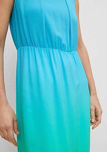 Comma Maxikleid Chiffon-Kleid mit Farbverlauf Raffung günstig online kaufen