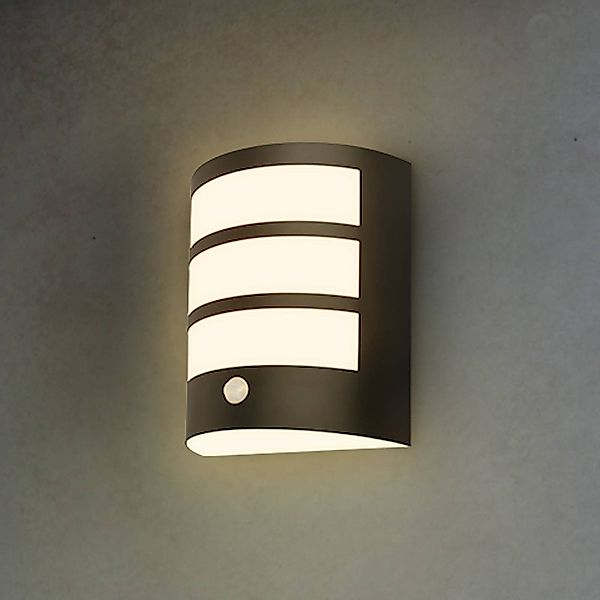 LED-Akku-Außenwandleuchte 3795015, schwarz, Sensor, IP44 günstig online kaufen