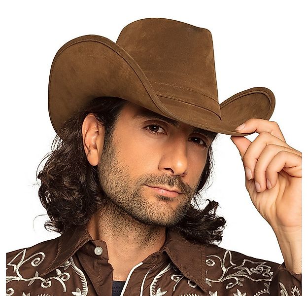 Boland Cowboyhut Cowboyhut Wyoming braun Westernhut aus Kunstleder für Herr günstig online kaufen