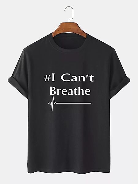 Ich kann nicht atmen Slogan Shirts 100% Baumwolle Kurzarm T-Shirts günstig online kaufen