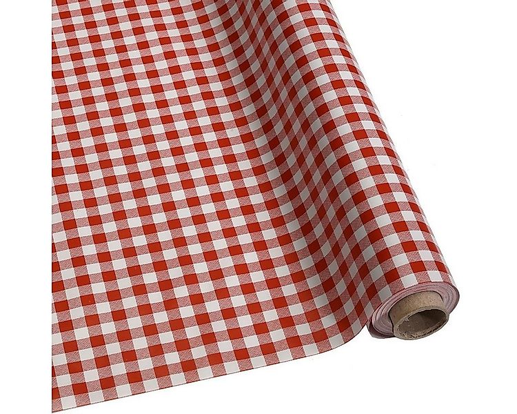 DéVa Tischdecke Wachstuchtischdecke "kariert rot" in 1,4m Br. Tischdecke PV günstig online kaufen