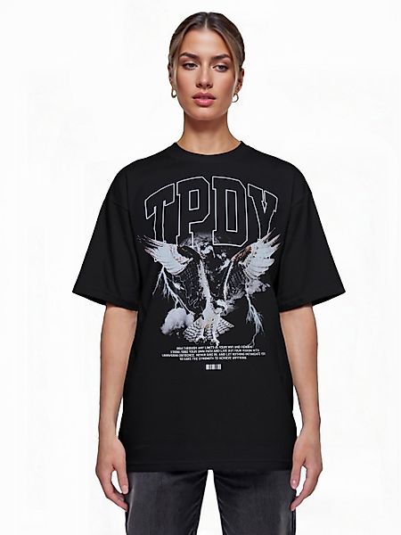 trueprodigy Oversize-Shirt Yuki F Logoprint Rundhals günstig online kaufen