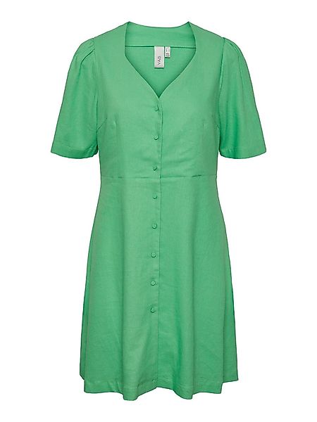 Y.A.S Blusenkleid Damen Kleid mit Leinen günstig online kaufen