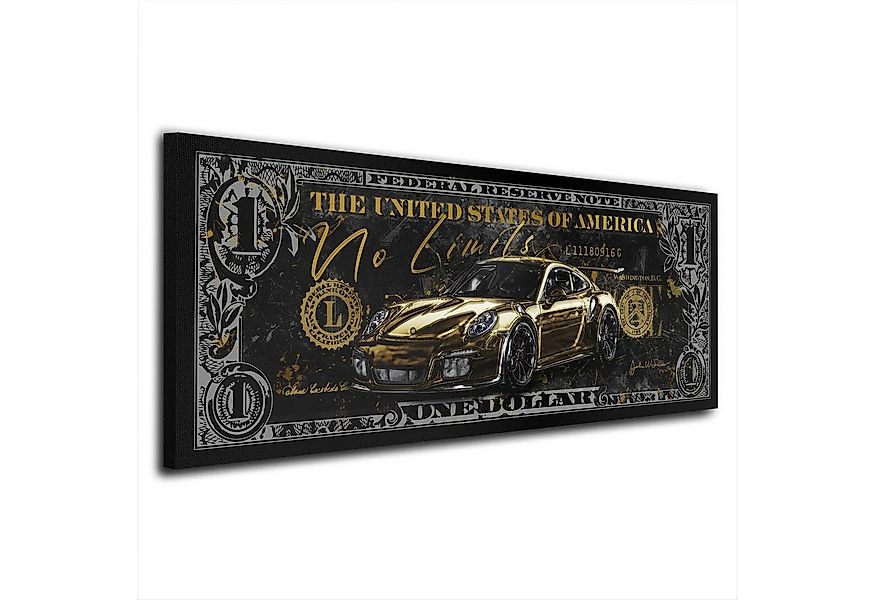 Artedinoi Leinwandbild Porsche No Limits Geld Leinwandbild Wandbild Kunstdr günstig online kaufen
