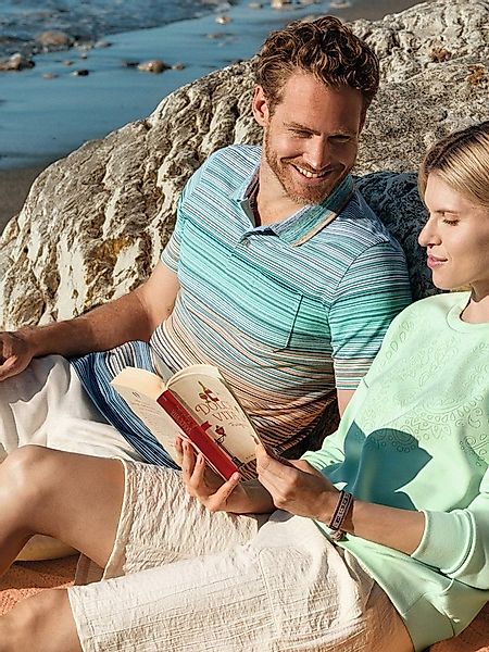 Hajo Poloshirt Pikee-Poloshirt in Multicolor-Streifen allover - stay fresh- günstig online kaufen