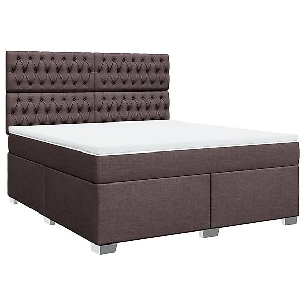 vidaXL Boxspringbett mit Matratze Dunkelbraun 180x200 cm Stoff 3290577 günstig online kaufen