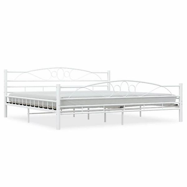 vidaXL Bettgestell Weiß Metall 200x200 cm619068 günstig online kaufen