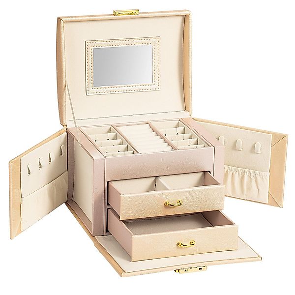 AdelDream Schmuckkasten Mini-Schmuckkästchen, 3 Ebenen, 2 günstig online kaufen