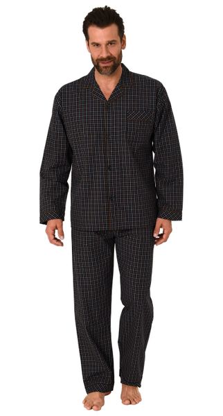 Normann Pyjama Gewebter Herren Pyjama, durchknöpfbarer günstig online kaufen