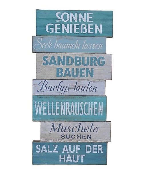 Deko-Impression Wanddekoobjekt Schild Strandregeln Gartenregeln Beach Relax günstig online kaufen
