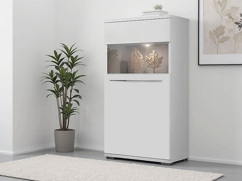 OTTO home Highboard "Piano Vitrine" (H/B/T): 123/60/40,2cm, UV lackiert, So günstig online kaufen