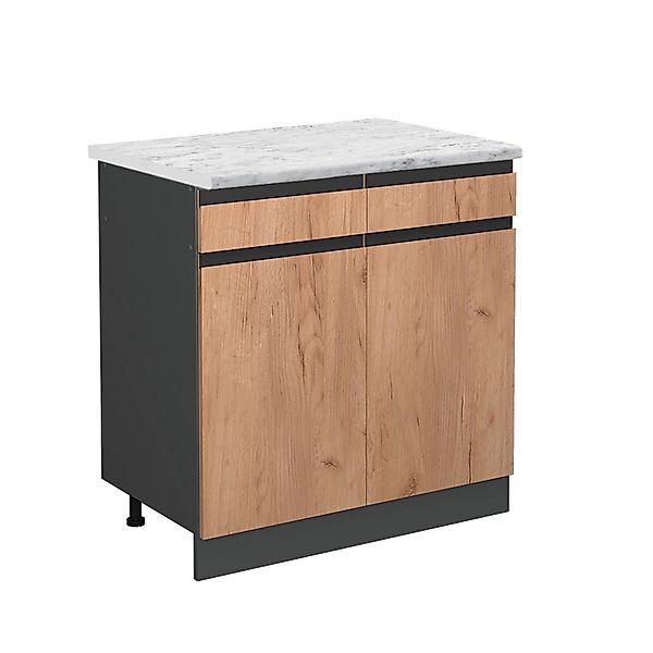 Vicco Unterschrank R-Line, Goldkraft Eiche/Anthrazit, 80 günstig online kaufen