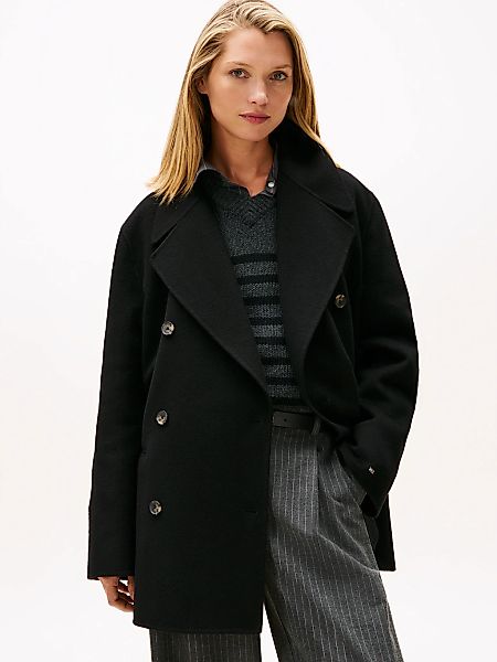 Tommy Hilfiger Kurzmantel "DF WOOL BLEND REG PEACOAT", aus reiner Wolle günstig online kaufen